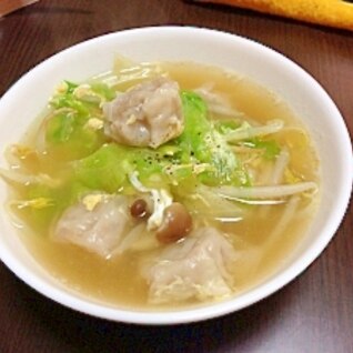 シュウマイで簡単中華スープ